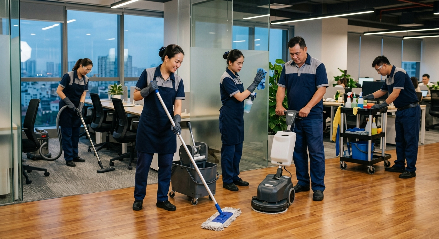 Các loại hình dịch vụ vệ sinh phổ biến